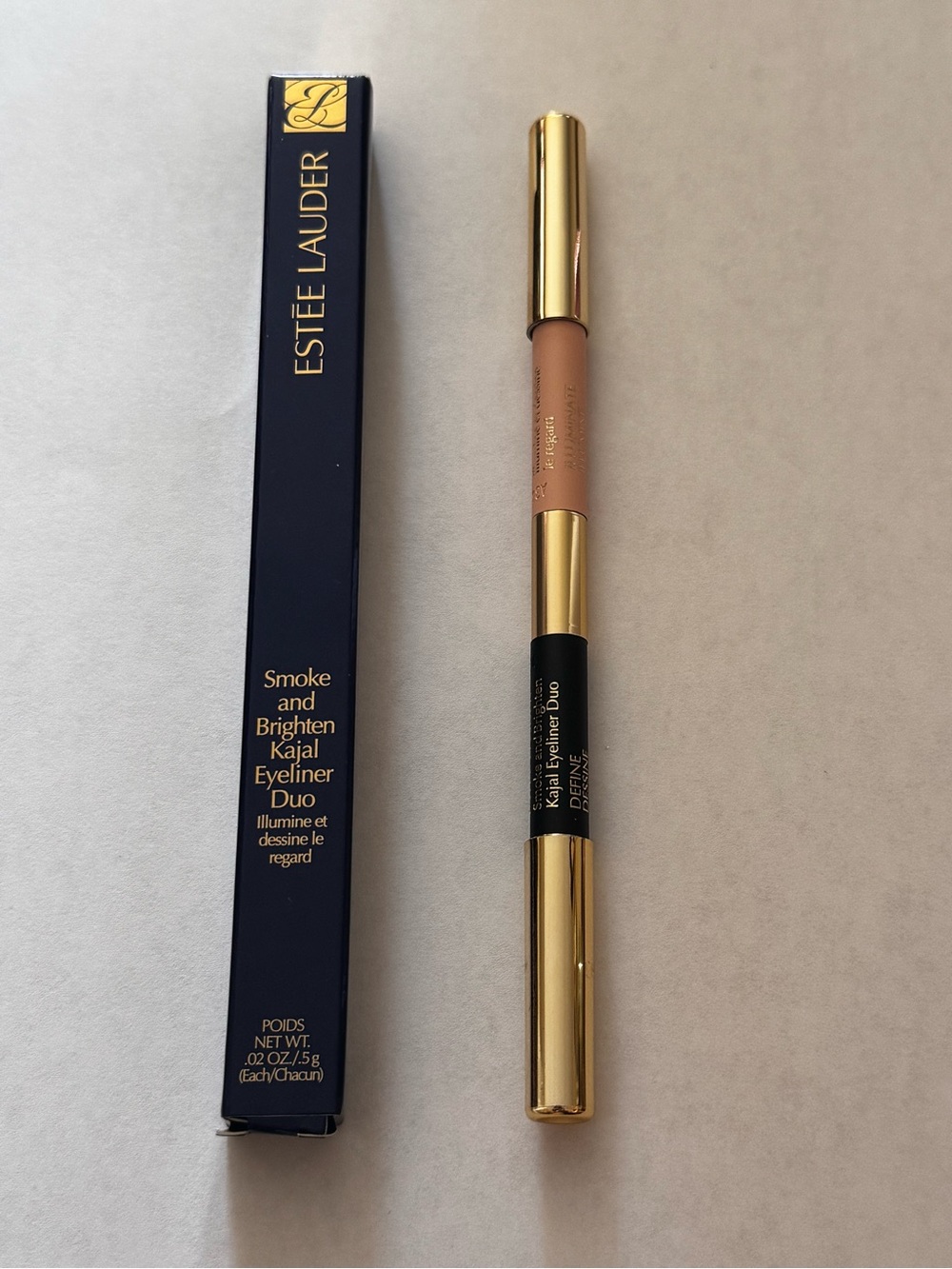 Estee Lauder Dual-Ended Kajal Eyeliner Duo — Black & Nude NIB